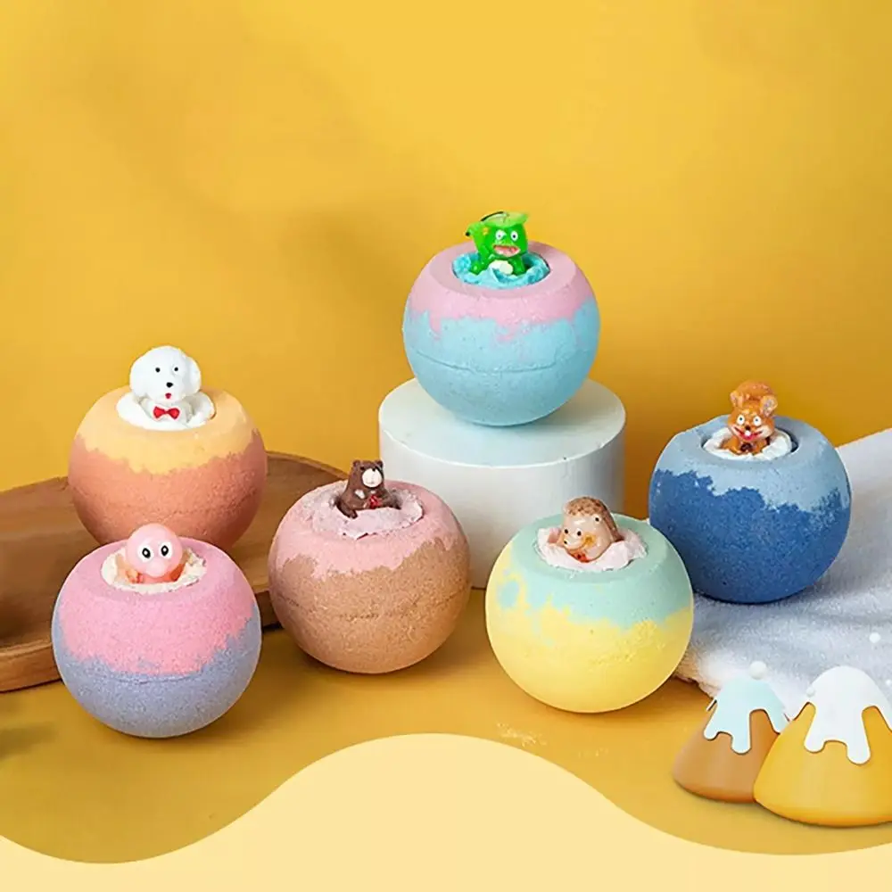 Cute With Surprise Inside Bath Bombs Handmade Gentle Children's Bath Ball Vegan Essential Oil Skin-friendly Bath Toys