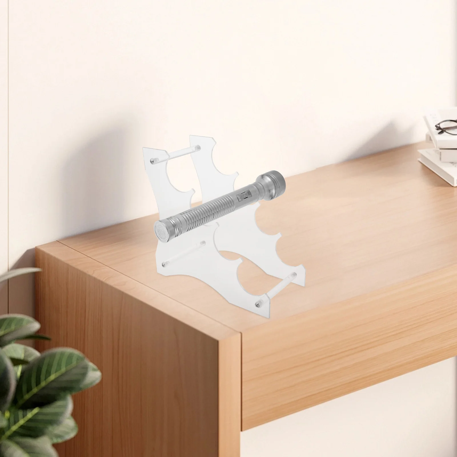 

Multifunctional Acrylic Flashlight Display Stand Sturdy Storage Rack For Desk Table Easy Install Versatile Torch Holder Heavy