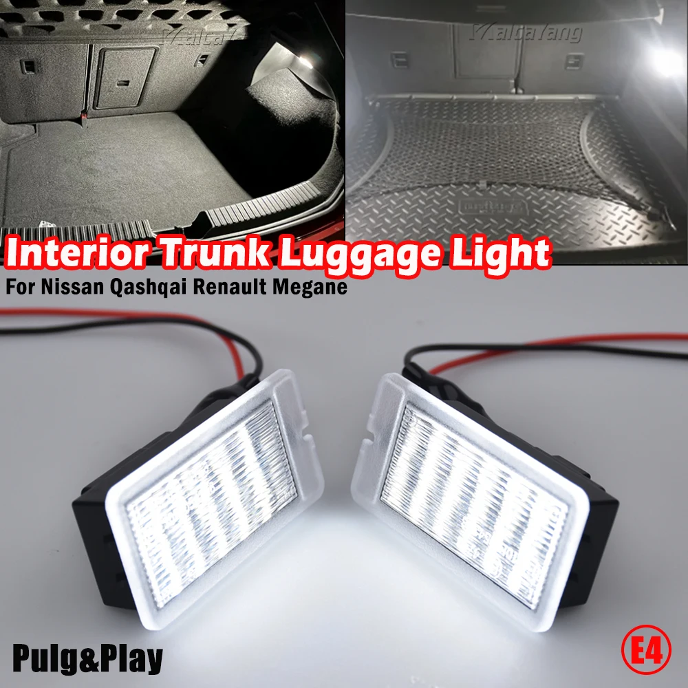 For Nissan Renault Dacia Smart Lada Xray Vesta Smart Fortwo C453 Forfour W453 LED Interior Trunk Luggage Compartment Light