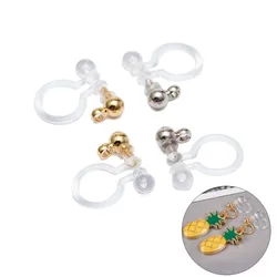 10pcs Stainless Steel Ear Clip Converter For DIY Non Pierced Clip-on Earring Jewelry Making Finding Accessory Supplies Component