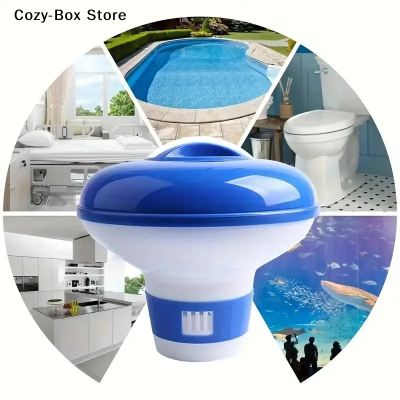 [ZY]5 Inch Floating Pool Chlorine Dispenser With Adjustable Flow Vents And Leak Proof Lid Indoor Outdoor Pools Spa Hot Tubs[ZY]