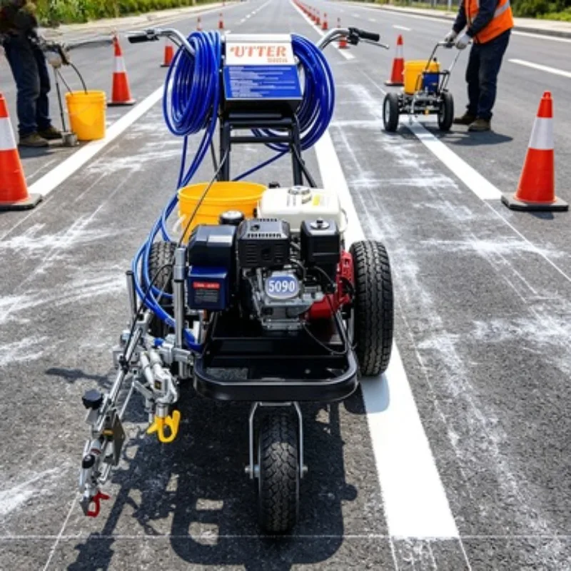 

High-performance automatic thermoplastic road marking machine reflective paint sprayer pedestrian crosswalk marking equipment