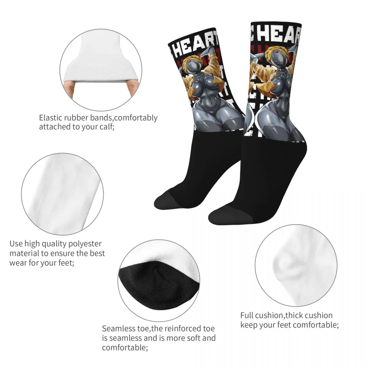 Men Women Atomic Heart Robot Twins Socks Cotton Casual Socks Harajuku Accessories Middle TubeSocks Best Gift