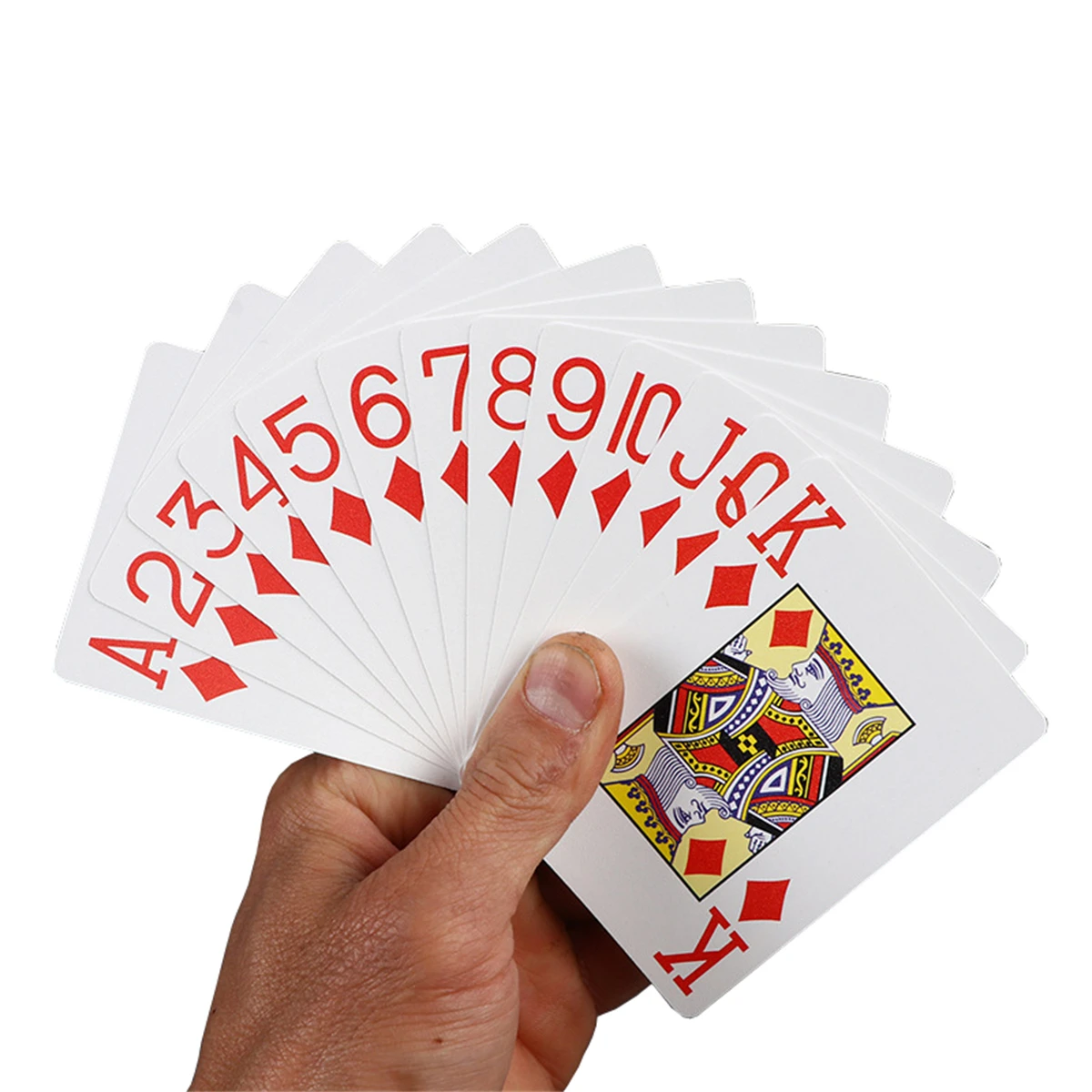 55PCS New Deck of Cards PVC Scrub Waterproof Playing Cards, Big Character Plastic Texas Hold\'em Poker Set In Case Table Game