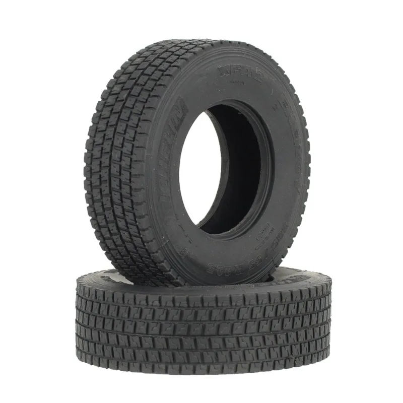 2 Pcs Rubber Tire for 1/14 Tamiya RC Truck Car Scania 770S BENZ 3363 VOLVO FH16 MAN Diy Parts Toys