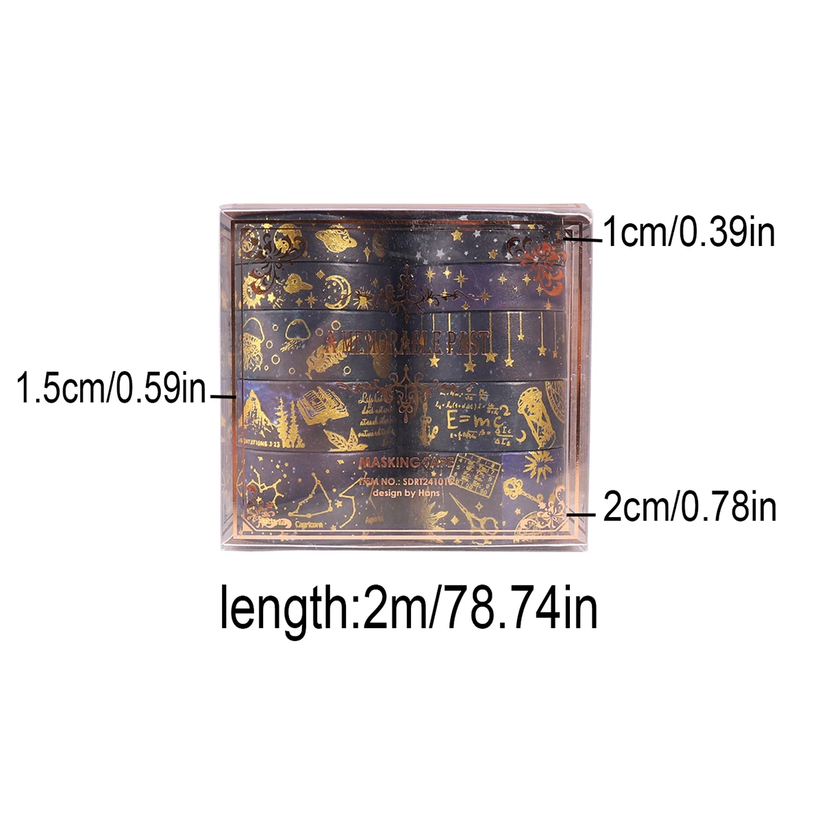 1박스 절묘한 금박 와시 테이프 세트, 다양한 패턴이 있으며 DIY 수제 일기 및 카드 장식에 적합합니다.