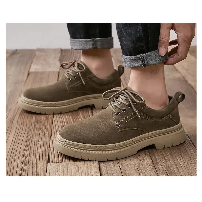 2026 New British Style Men Leather Casual Anti-slip Shoes Classic Outdoor Antiskid Walk Sneakers Oxford Shoes Thick Bottom Shoes - Image 6