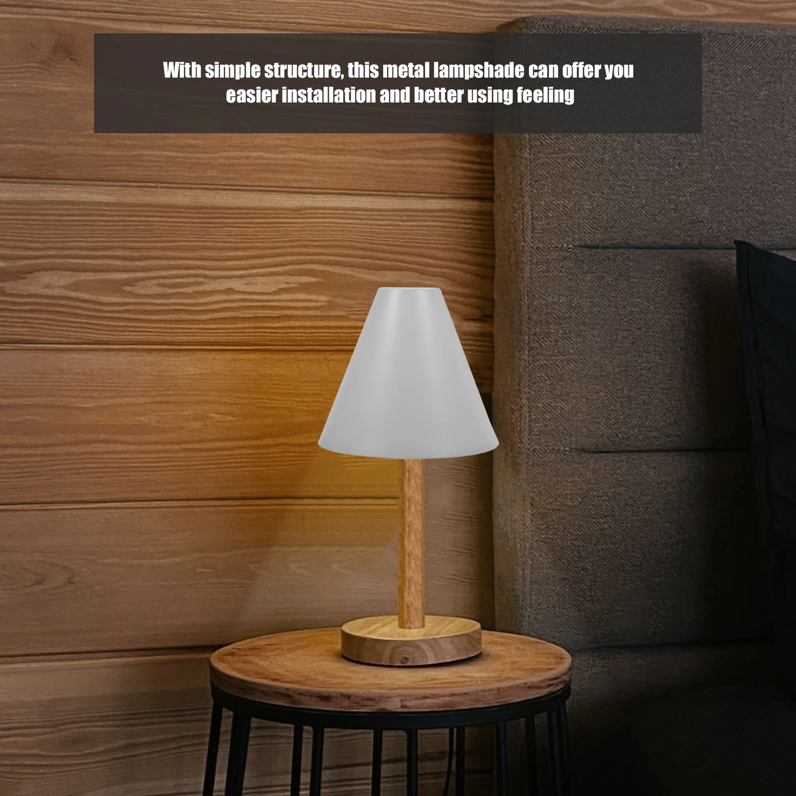 

1pc Iron Table Lamp Shade Metal Desktop Lampshade For Home Office Decor Small Cover Lightweight Indoor Lighting Fixture