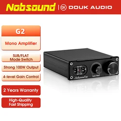 Nobsound Hi-Fi G2 Mono Channel Digital Amp Subwoofer / Full-Frequency Mini Stereo Audio Home Desktop Power Amplifier 100W