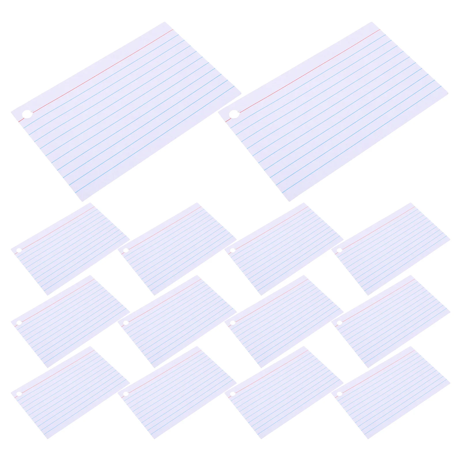 

Word Notepad 3X5 Inch White Index Cards With Hole Horizontal Ruled Flashcards For School Exam Prep College Study