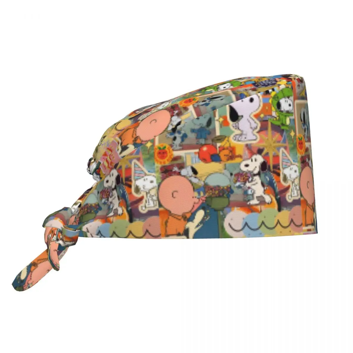 Gorro quirúrgico con estampado de pata de Snoopy, gorro quirúrgico para Spa, tienda de mascotas, gorros de trabajo para enfermera Dental, gorros de moda de estilo Unisex
