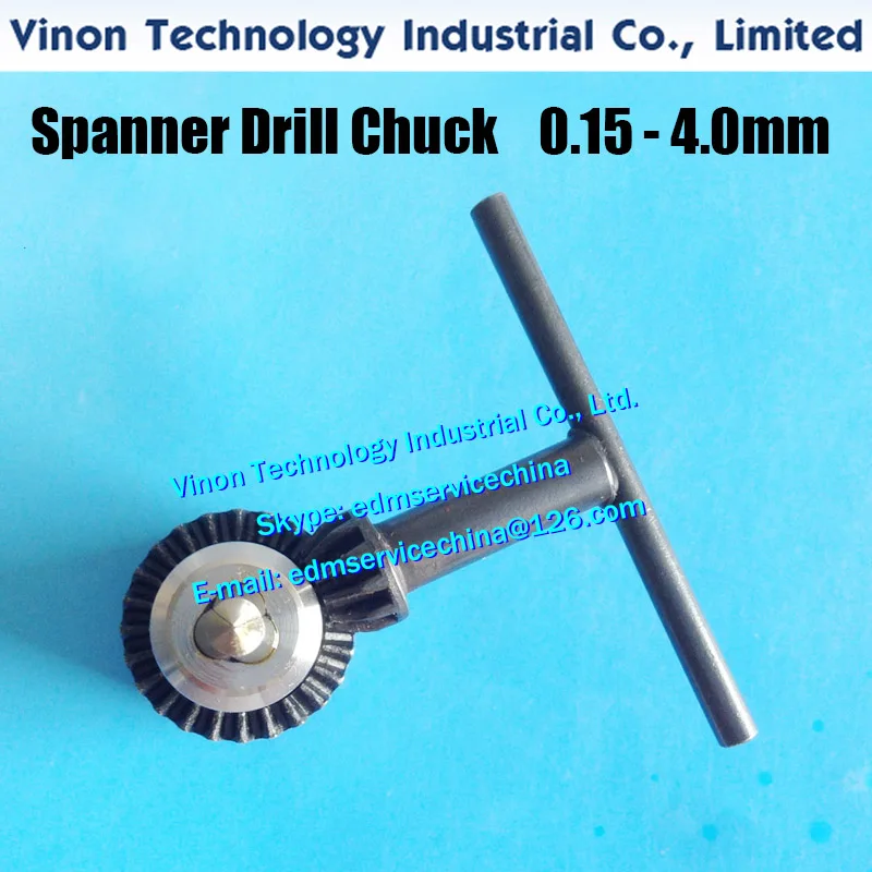 E050 edm Spanner Drill Chuck Set capacity 0.15-4.0mm with key, Precision Drill Chuck, Key Chuck for small hole CNC drilling EDM