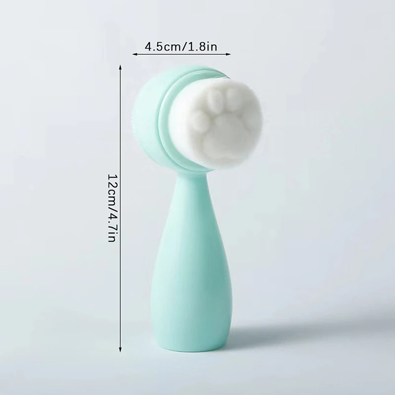 Silica Gel Facial Brush Double Sided Facial Cleanser Blackhead Removing Product Pore Cleaner Exfoliating Facial Brush Face Brush