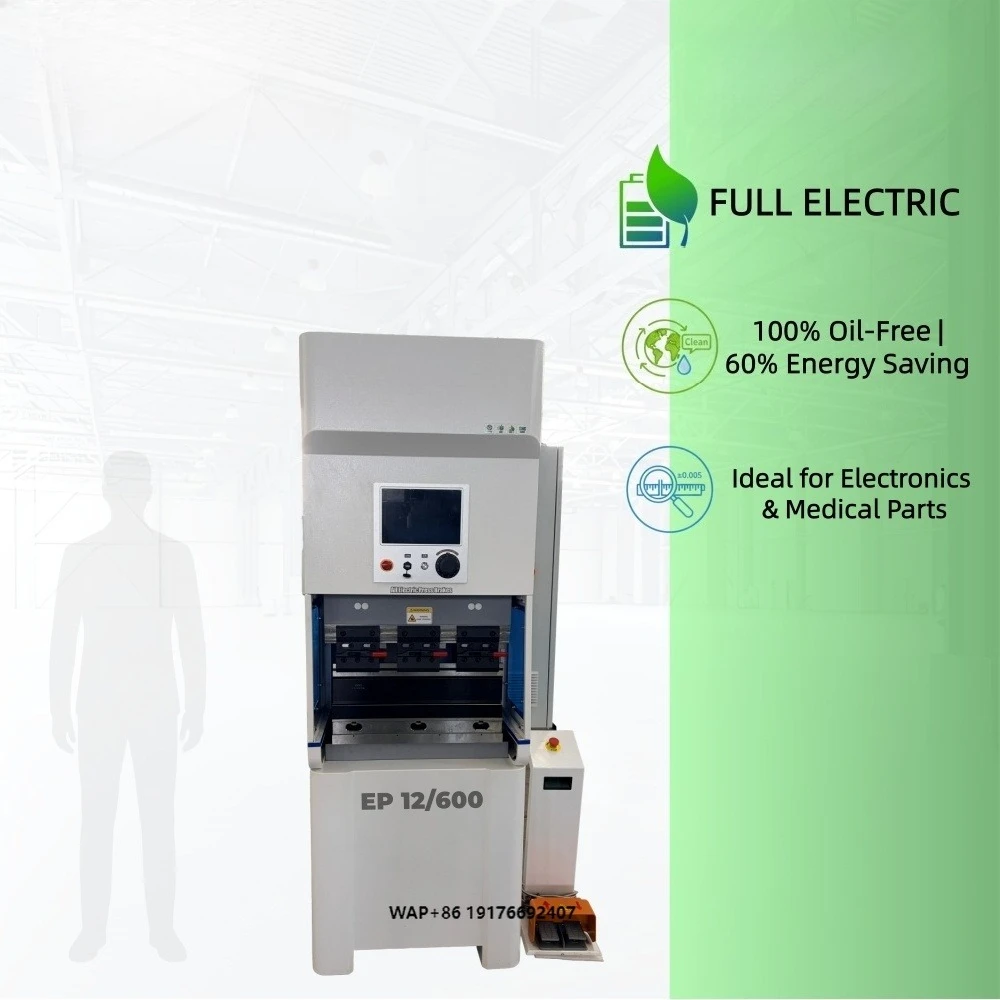 High Precision 12T 600mm Full Electric Servo CNC Press Brake - Bending Machine for Small Parts (3T 200mm Min)
