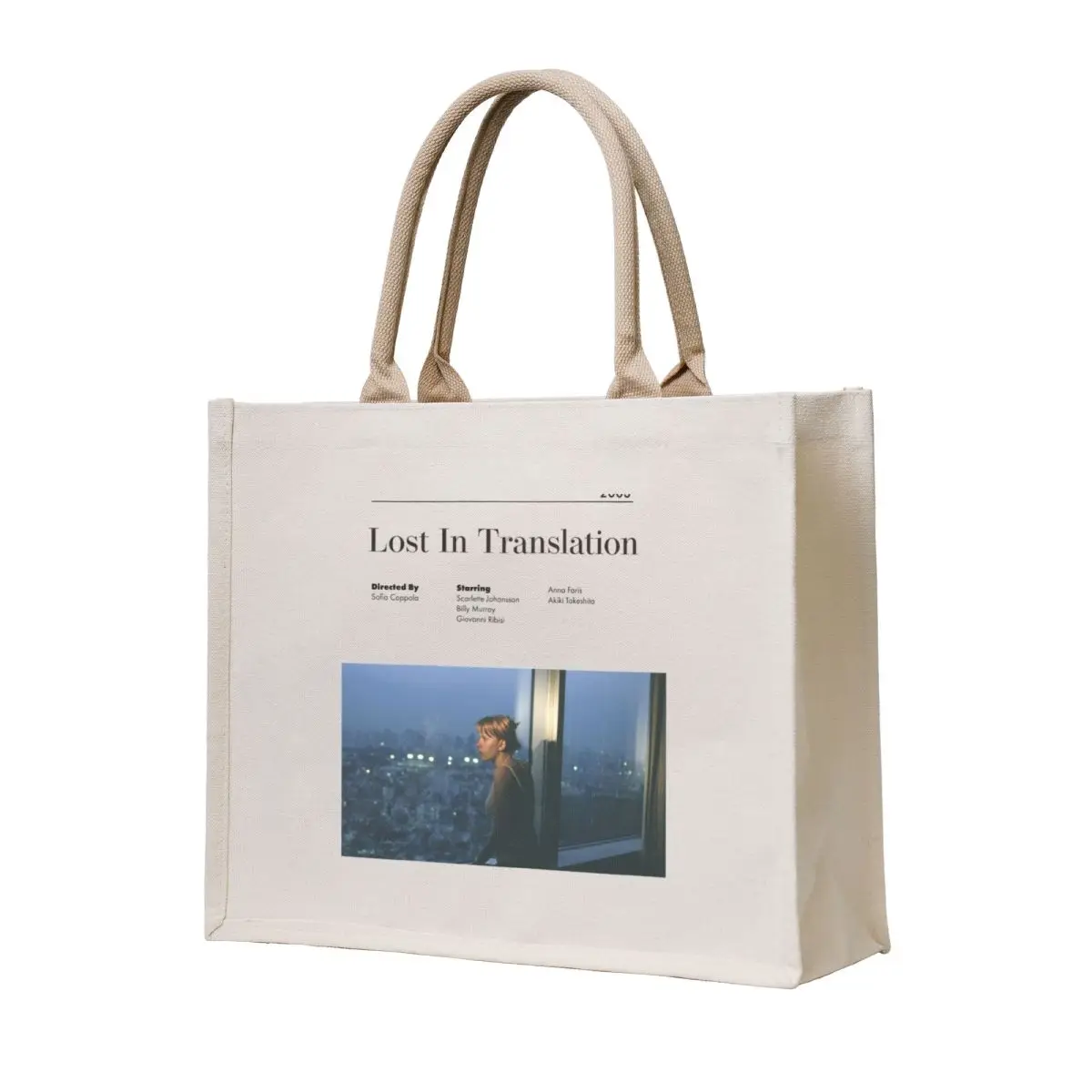 

Lost In Translation Alternative Minimalist Movie Poster Sofia Coppola Tote Bag Gift bags Candy bags Women's shopper bag