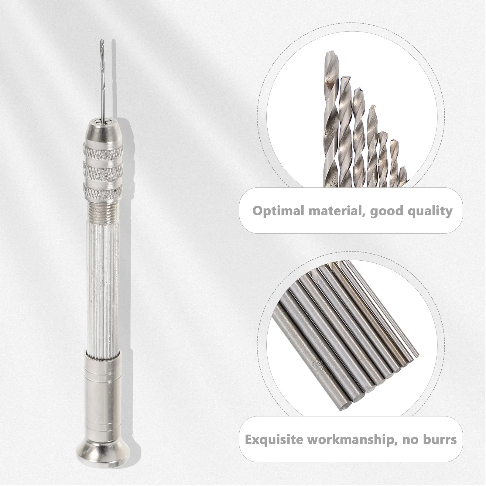 

Hand Drill for Jewelry Making Rotary Tool with Drill Bits Suitable for Resin Molds Polymer Clay Pearls Easy Keep in Box