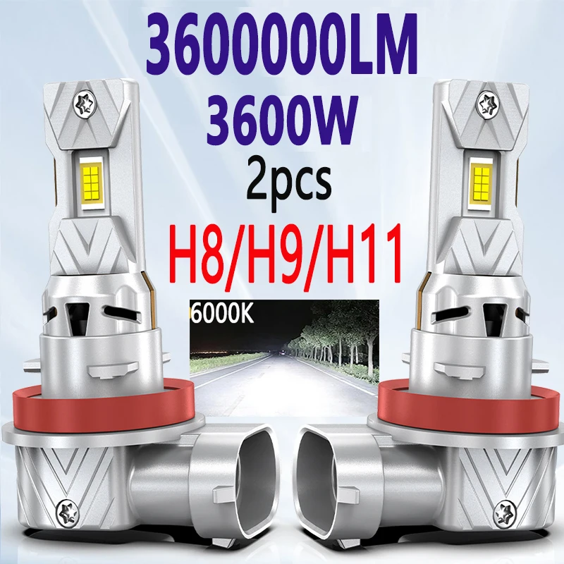 

3600000LM H11 Светодиодные фары 3600 Вт Супер яркие 6000K Canbus H8 H9 Светодиодные фары 12 В 24 В 7035 CSP Светодиодные автомобильные фары