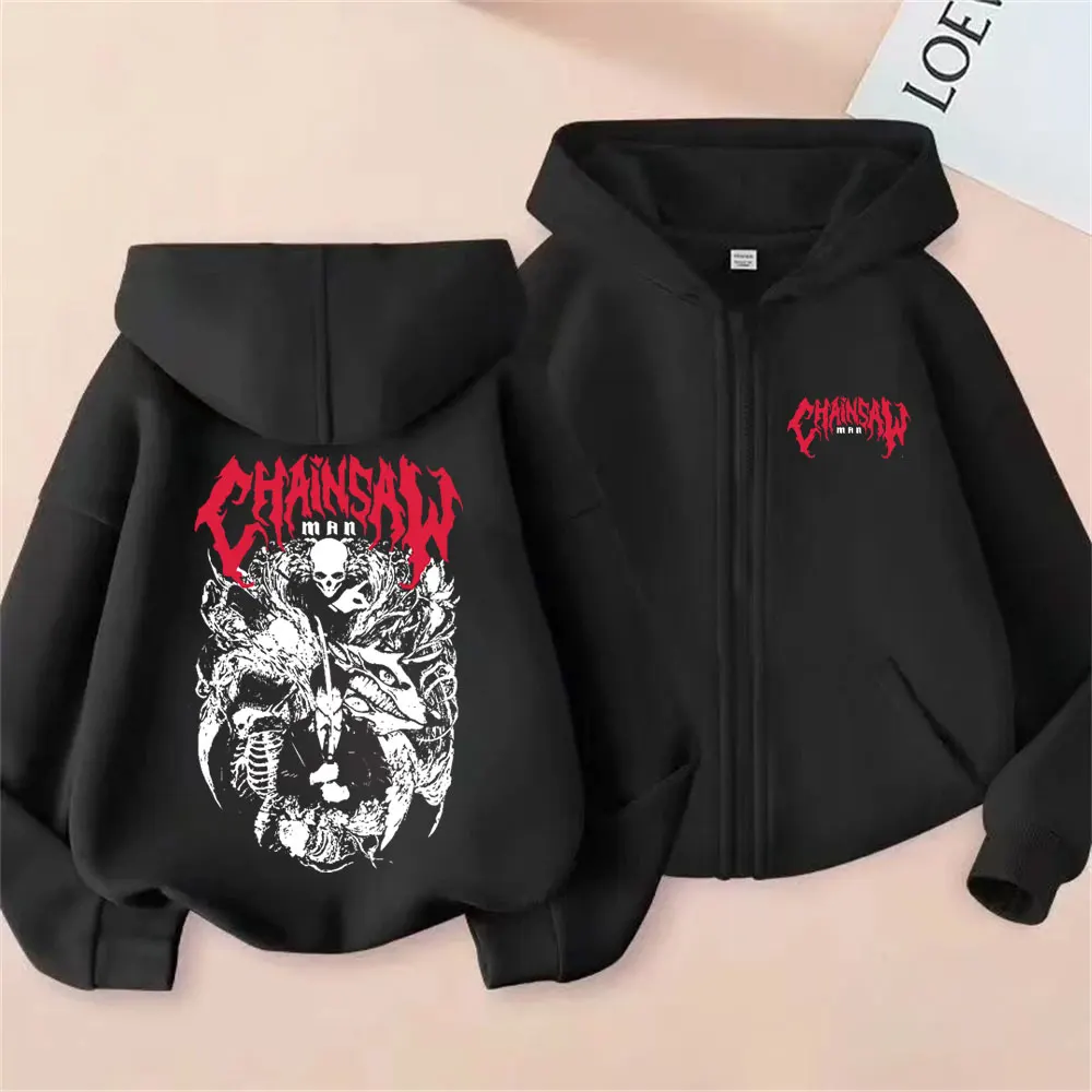 

Anime Chainsaw Man Hayakawa Aki Graphic Zipper Hoodie Men Women Fashion Oversized Zip Up Jacket Coat Unisex Manga Fleece Hoodies