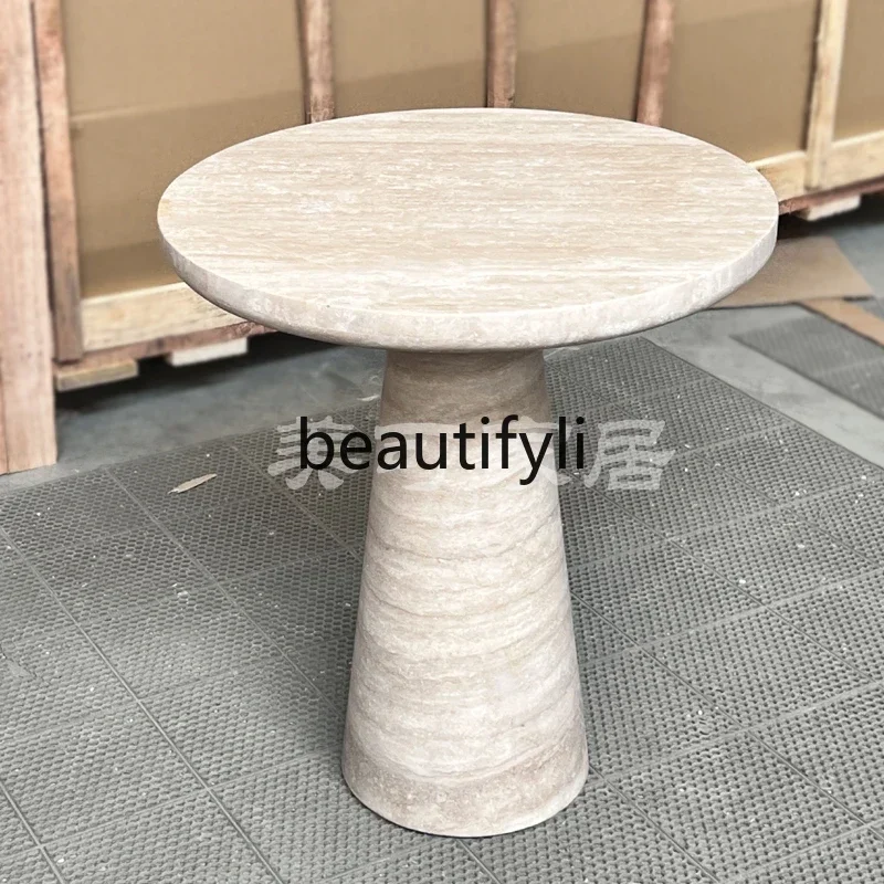 

X188 Nordic cave stone edge few light luxury high-end sofa corner few marble cream style living room creative coffee table