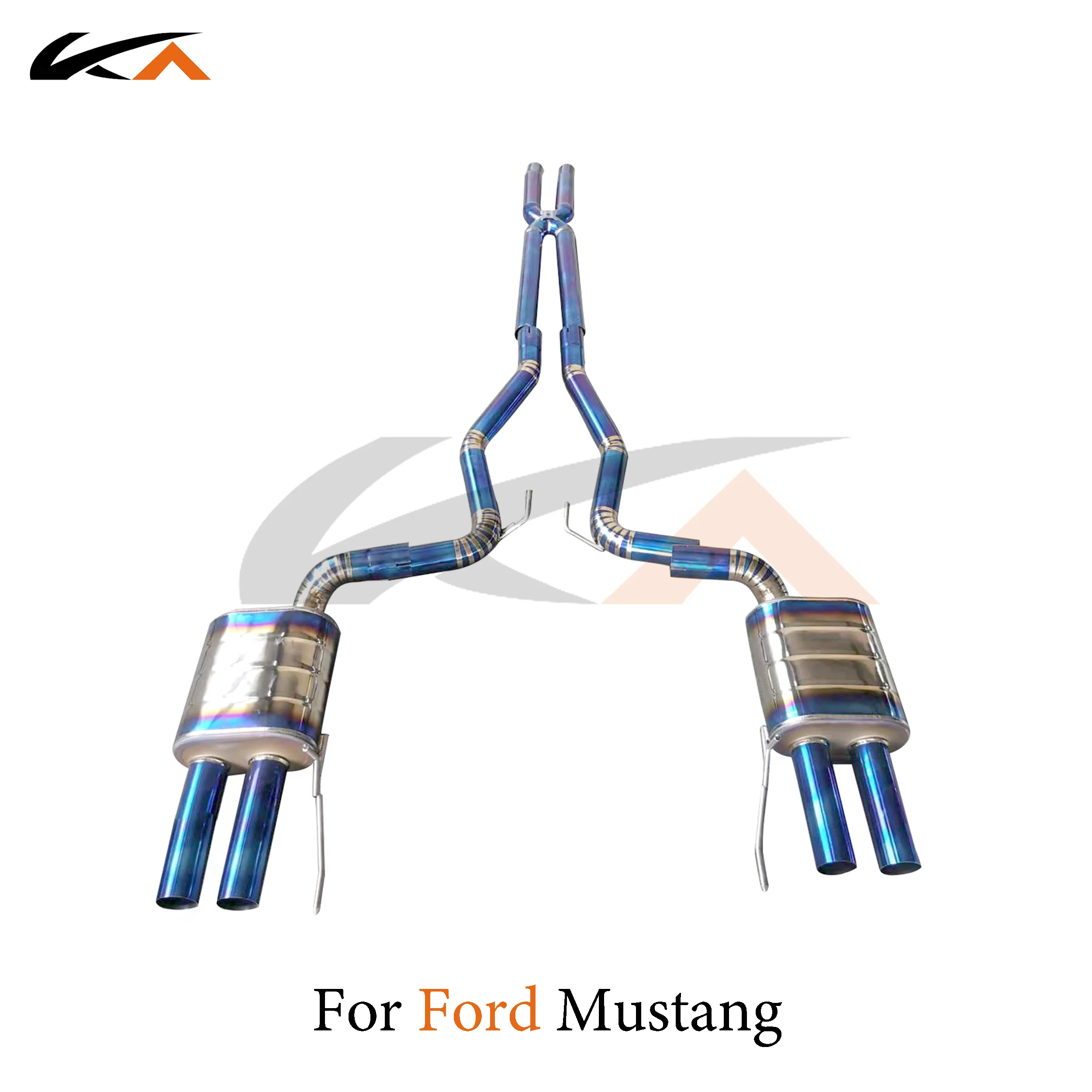 KA Tuning exhaust system parts titanium alloy catback for Ford Mustang 5.0 rear section performance muffler valve