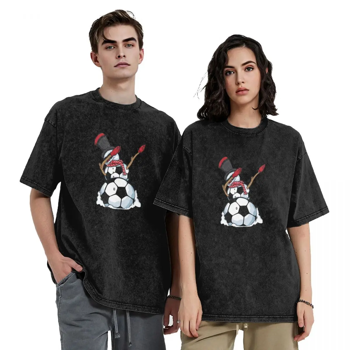 

Christmas Dabbing Snowman Soccer Art - Football Lover Gift T-Shirt plus size clothes oversized graphic tee T-shirt men