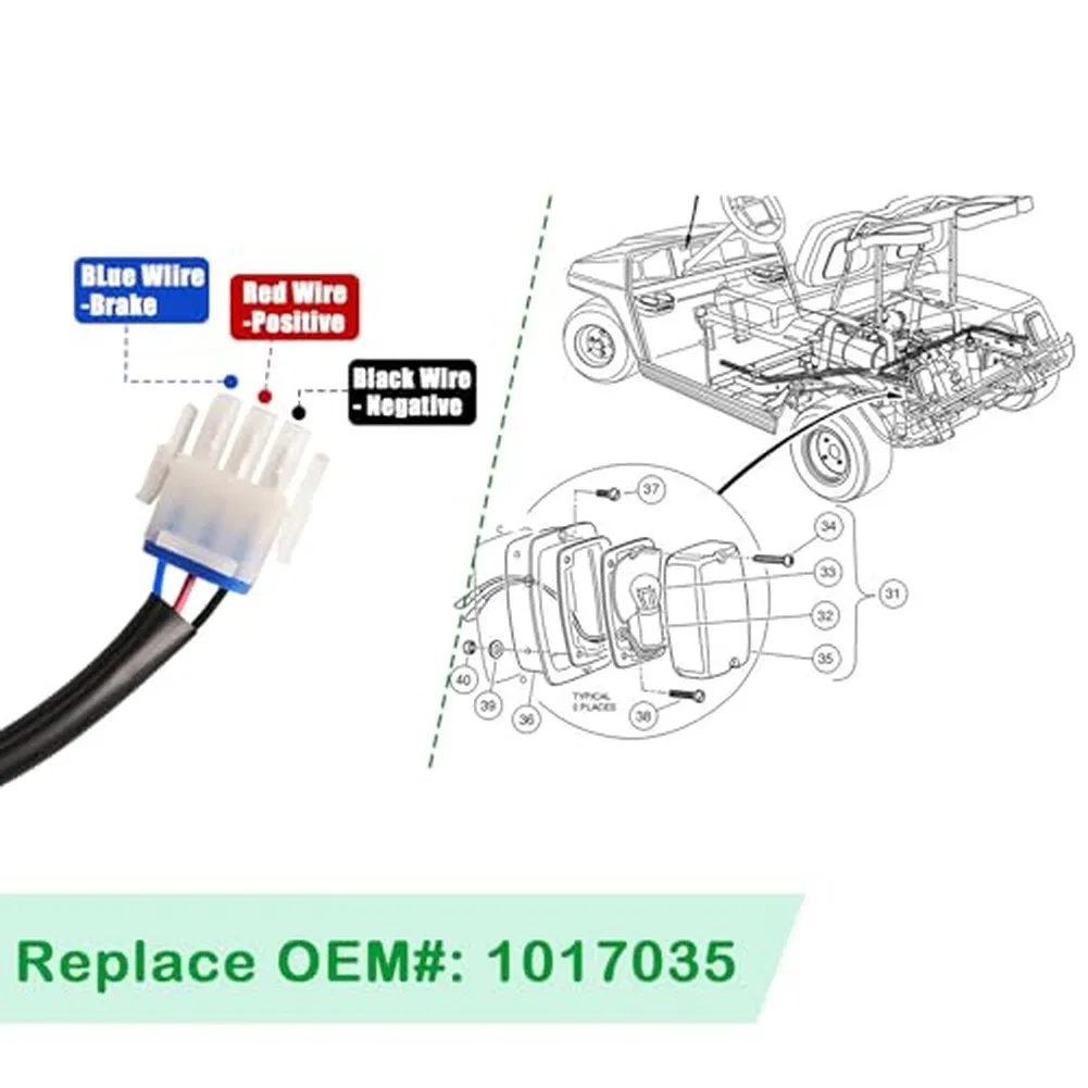 

1PCS 12V LED Taillight Kit For DS For G14 G16 G19 G22 Golf Carts Produced After 1982 Rear Lights Replacement Tool Parts
