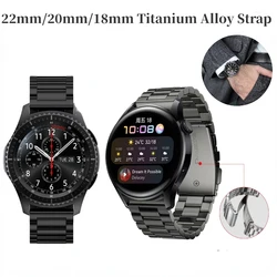 22mm/20mm Titanium alloy strap For Samsung Watch3 Gear S3 Huawei watch 4/3/GT4-2 Pro Bracelet Wristband for Amazfit GTR/Stratos