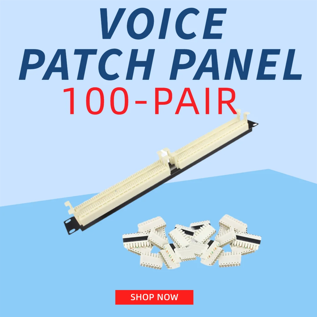 Cat3 Telephone Patch Panel, 110 Type 100 Pair 1U 19