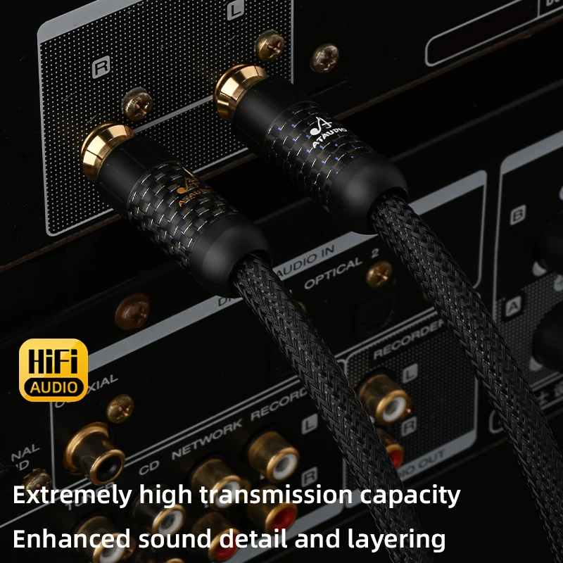 HiFi 4.4/2.5mm Balanced Male to 2RCA Male Y Splitter Audio Cable With Square OCC Conductor for CD Player Amplifier
