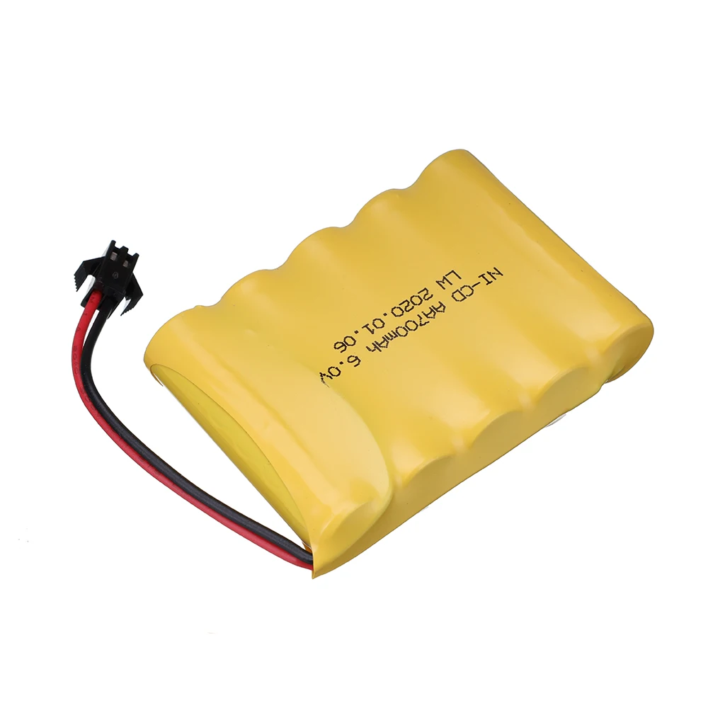 Batería recargable de 6v y 700mah para juguetes a control remoto, batería de 6v para coches, tanques, Robots, pistola, AA, NI-CD, para barcos a control remoto con enchufe SM 5 piezas