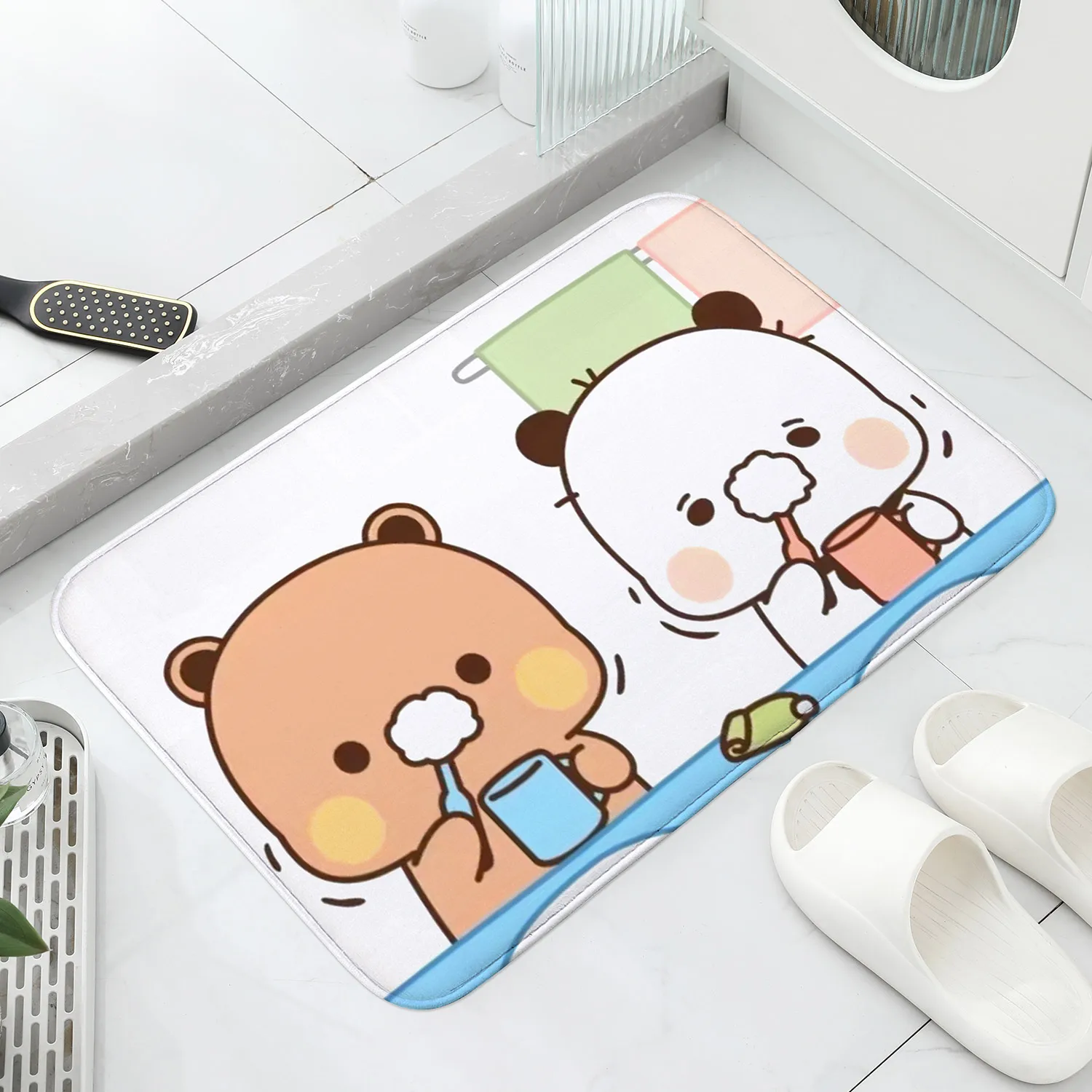 1Pc Bubu and Dudu Cute Cartoon Welcome Mat Entrance Doormat Balcony Bathroom Floor Mats Non-slip Rug Bedroom Carpet Home Decor