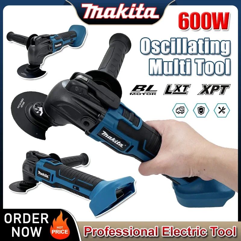 

Makita 600W Oscillating Multi Function Tool 20000OPM Electric Saw Trimmer Cutting Woodworking Power Tool for 21V 18V Battery
