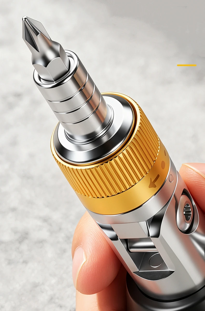 14-in-1 Multifunktions-Ratschenschraubendreher-Set 180 ° Rotierender Schraubendreher mit Magnetischem Bit-Set, Tragbares Handwerkzeug für Heim-DIY – Detail 12
