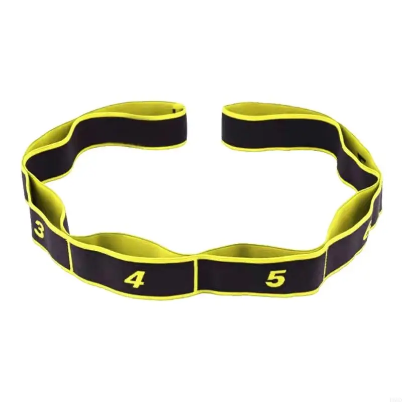Yoga Stretch Strap Highly Elastic Fitness Band Resistance Band with 8 Looped