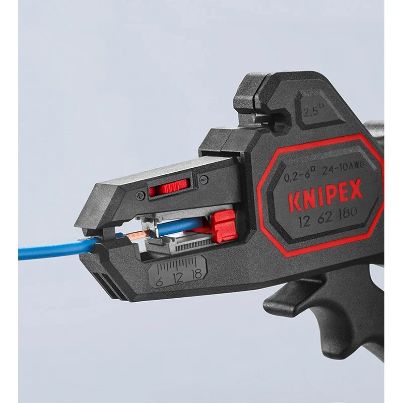 KNIPEX 12 62 180 7.1 inch insulation stripper electrician multi-function automatic cutting crimping stripping pliers Germany