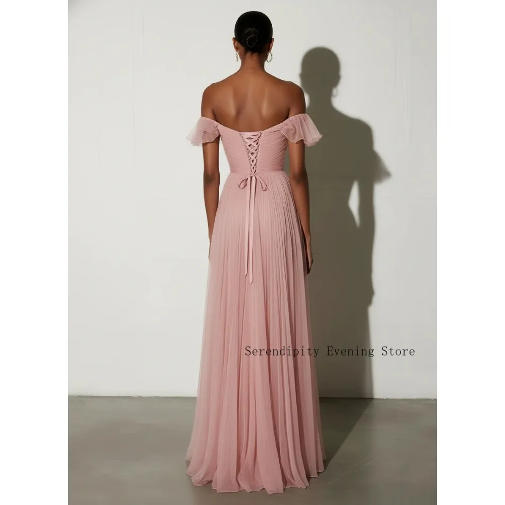 Customized Off Shoulder Mother of Birde Dresses 2026 A Line Women‘s Classic Party Attire Gowns Chiffon Elegant Evening Dress