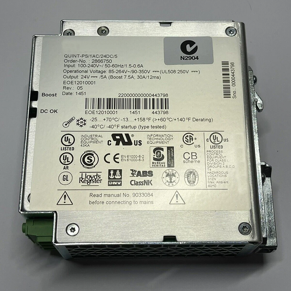 New 2866750 QUINT-PS/1AC/24DC/5-2866750 QUINT POWER Switching Works Perfectly Fast Ship