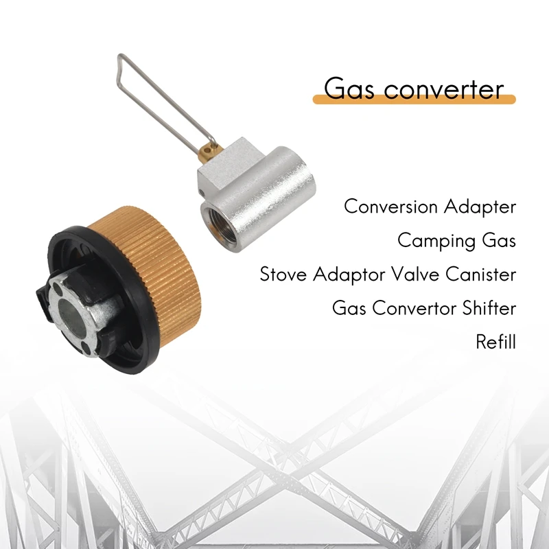 Adaptador de conversión para estufa de Gas de Camping, válvula de bote, convertidor de Gas, repuesto de palanca de cambios