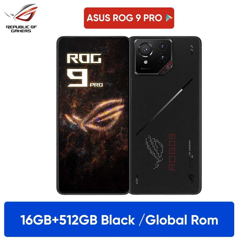 ASUS ROG Phone 9 Pro 16GB/512GB グローバル版美品 ROG Phone 9 Pro 16+512GB 6.78inch Display 2k 165Hz 5G Gaming Phone