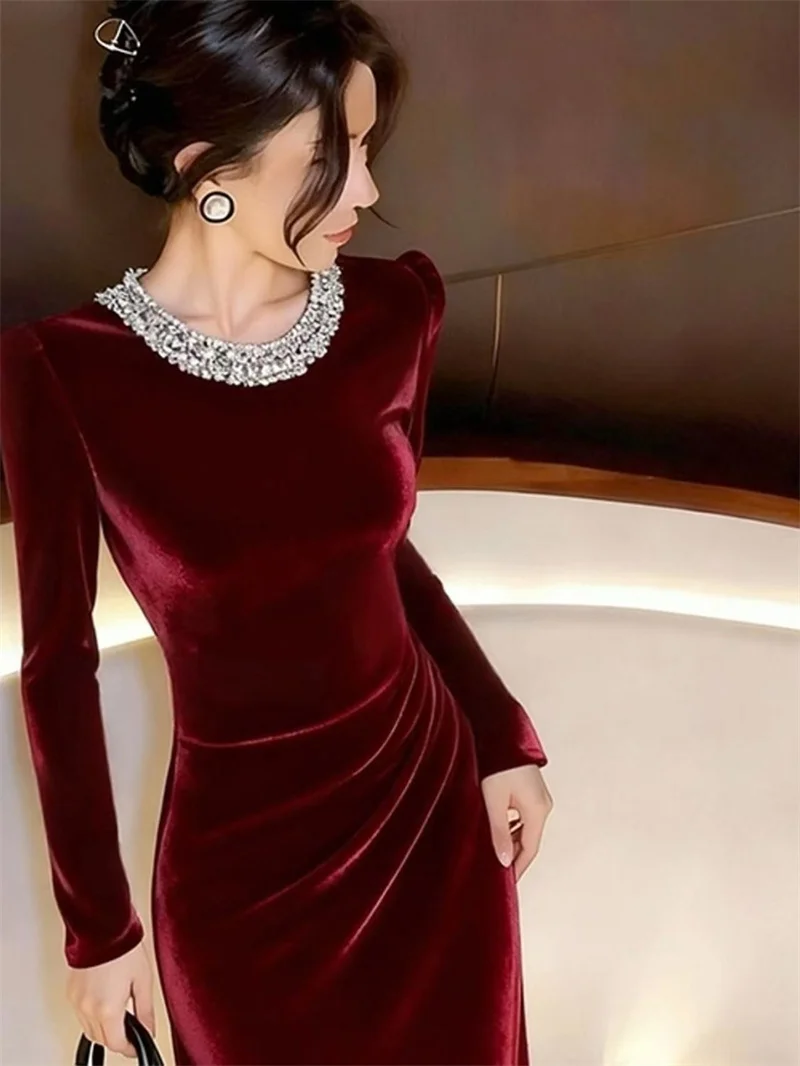 Ropa De Mujer 2025, Novedad De Verano, Estilo, Manga De Burbuja, Vestido De Temperamento De Moda Con Cordones-image