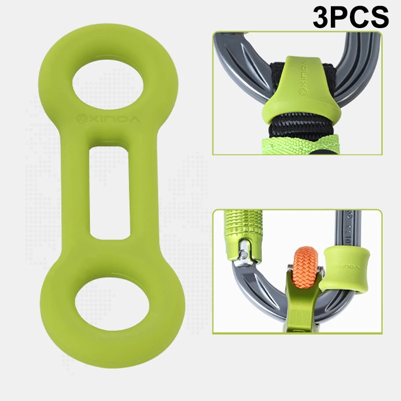 Outdoor Climbing Quick Hanging Positioning Silicone Ring, Main Lock Fixing Ring, High-Altitude Descent Bulltail Limit Ring