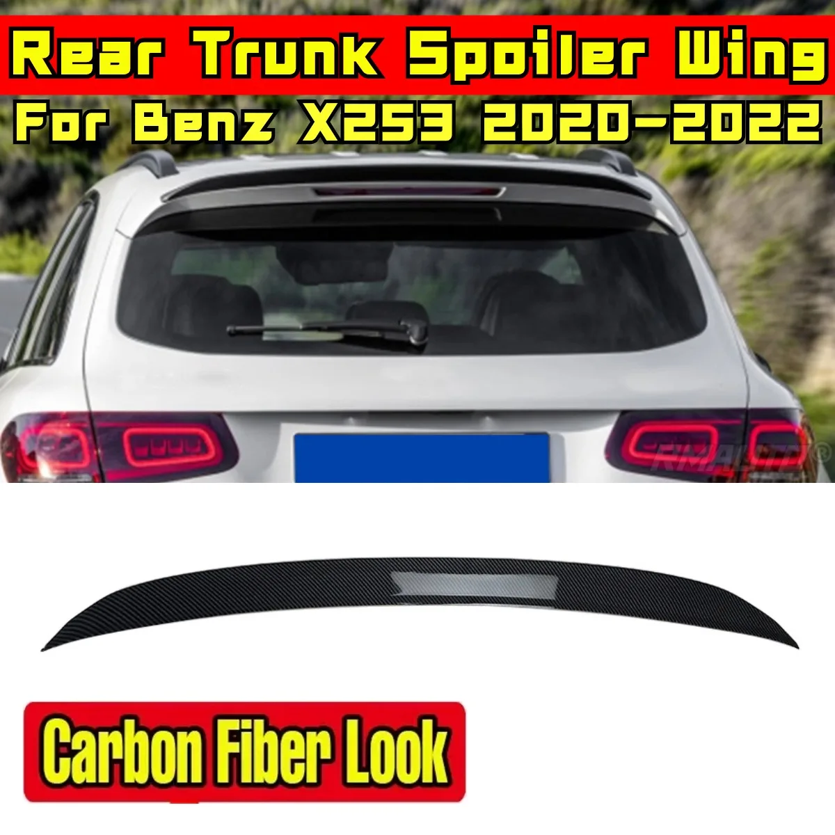 

For Mercedes Benz GLC Class X253 GLC250 GLC300 GLC350 2020-2022 Rear Wing Body Kit Car Rear Roof Spoiler Car Accessories