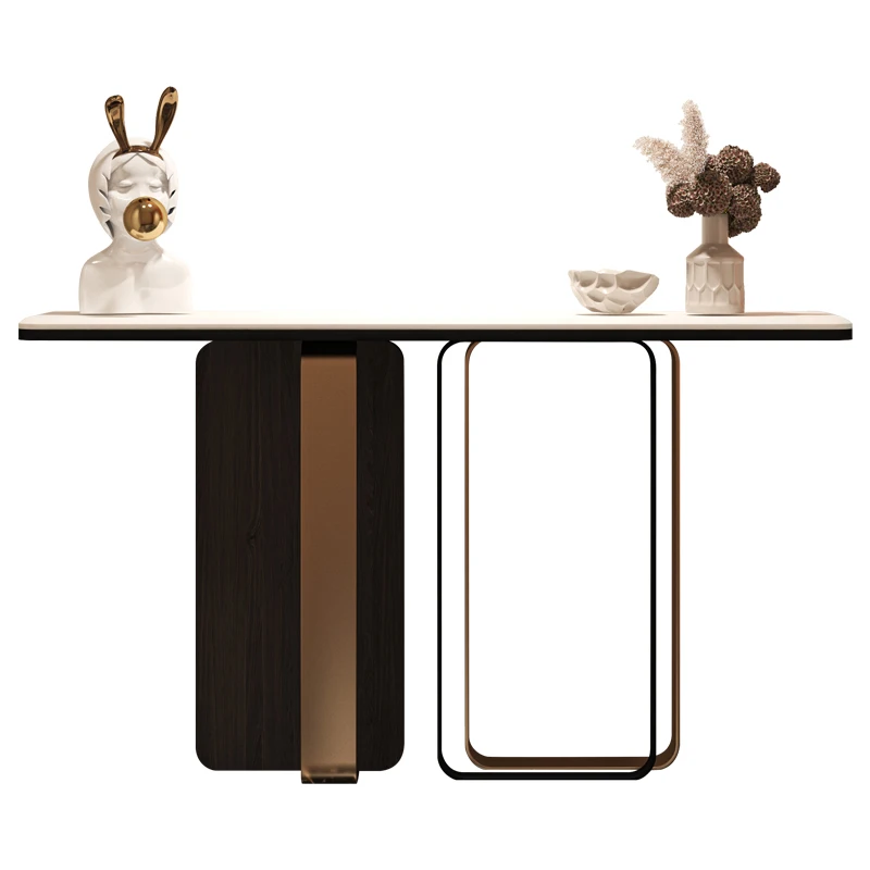 

ZZXL Affordable Luxury Style Marble Entrance Cabinet Sideboard Cabinet Side View New Chinese Console