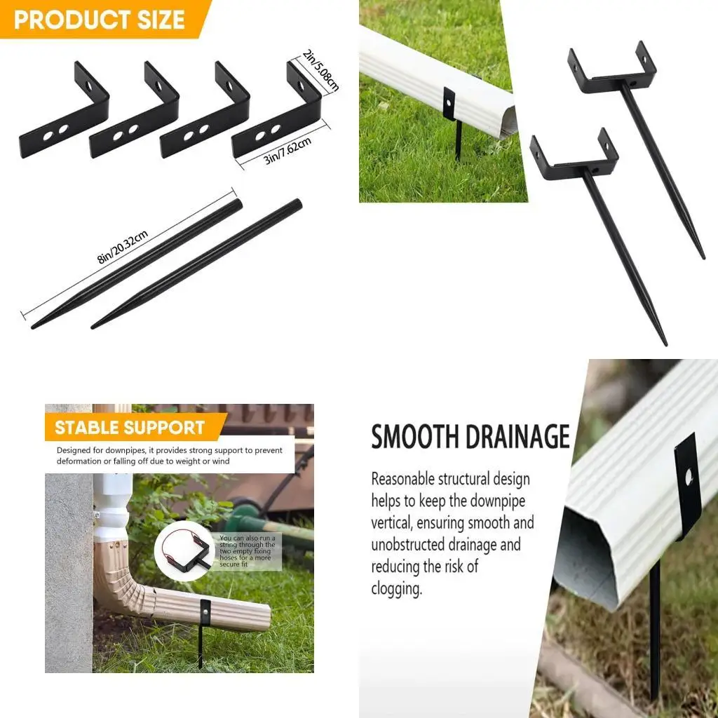 

H58C Adjustable Downspout Bracket Weather Resistant Strong Support Structure Upgrades