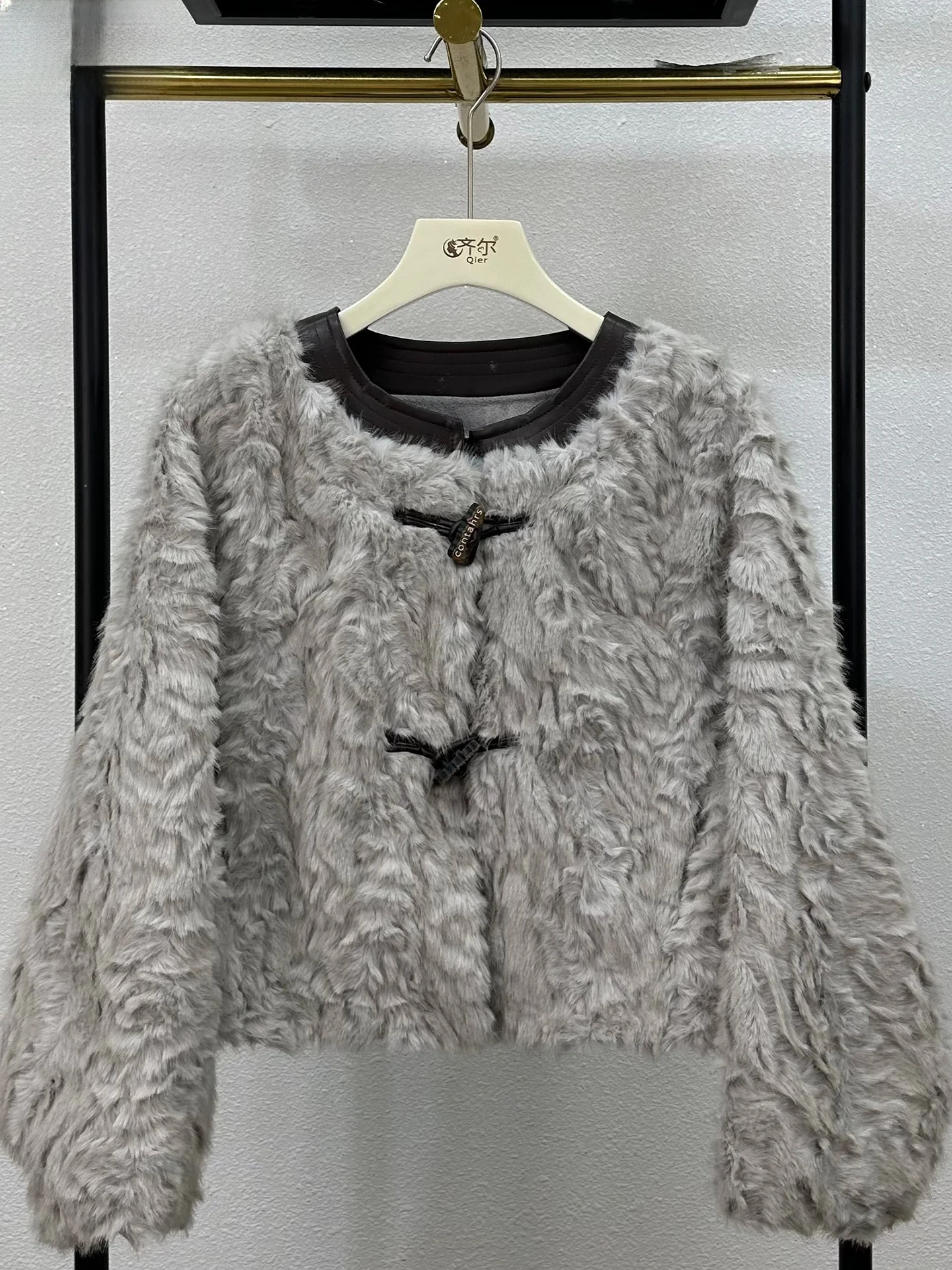 

Young Mom ort Sli Mink Fur Jaet Women's Autumn Winter Eco-friendly Leather And Fur Inteated Coat Luxury Loose Fit