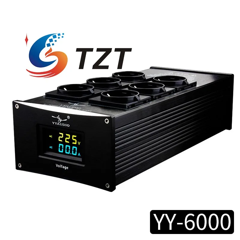 

TZT YYAUDIO YY-6000 3000W 15A AC Power Filter Power Supply Filter EU Standard for CD Player Amp Speaker