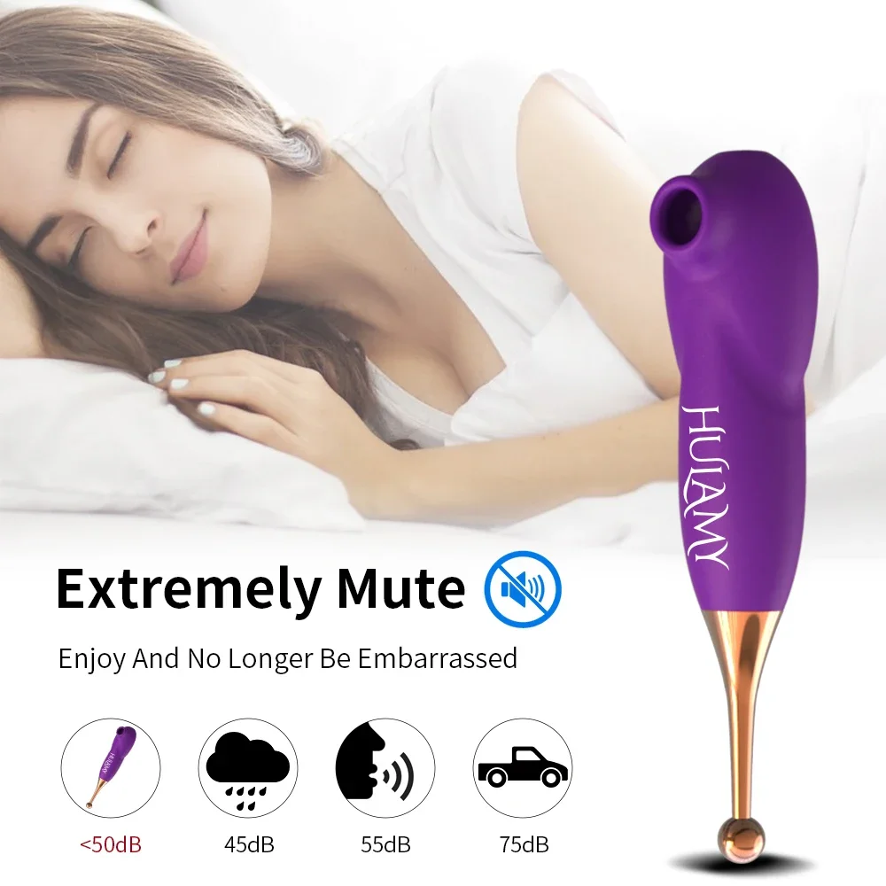 2 in 1 Powerful G Spot Vacuum Sucking Vibrator Clitoris Stimulator Vagina Nipple Blowjob Female Masturbator Adult Sex Toys