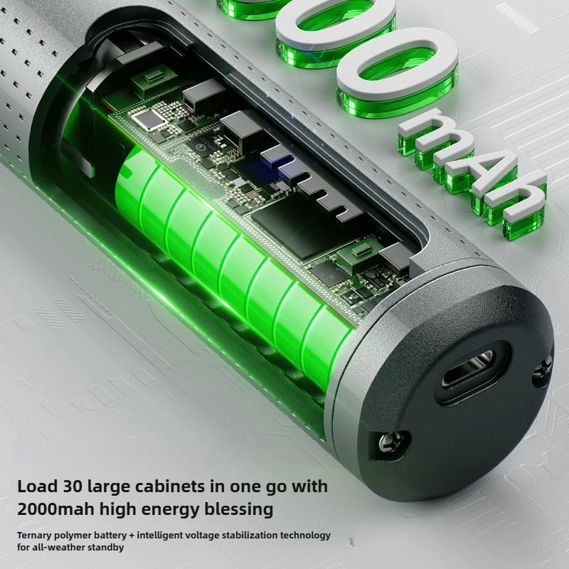 مفك براغي كهربائي، مجموعة مفكات كهربائية قابلة لإعادة الشحن، مجموعة أدوات كابل أوتوماتيكية لإصلاح المنزل من النوع C مع أضواء LED #6