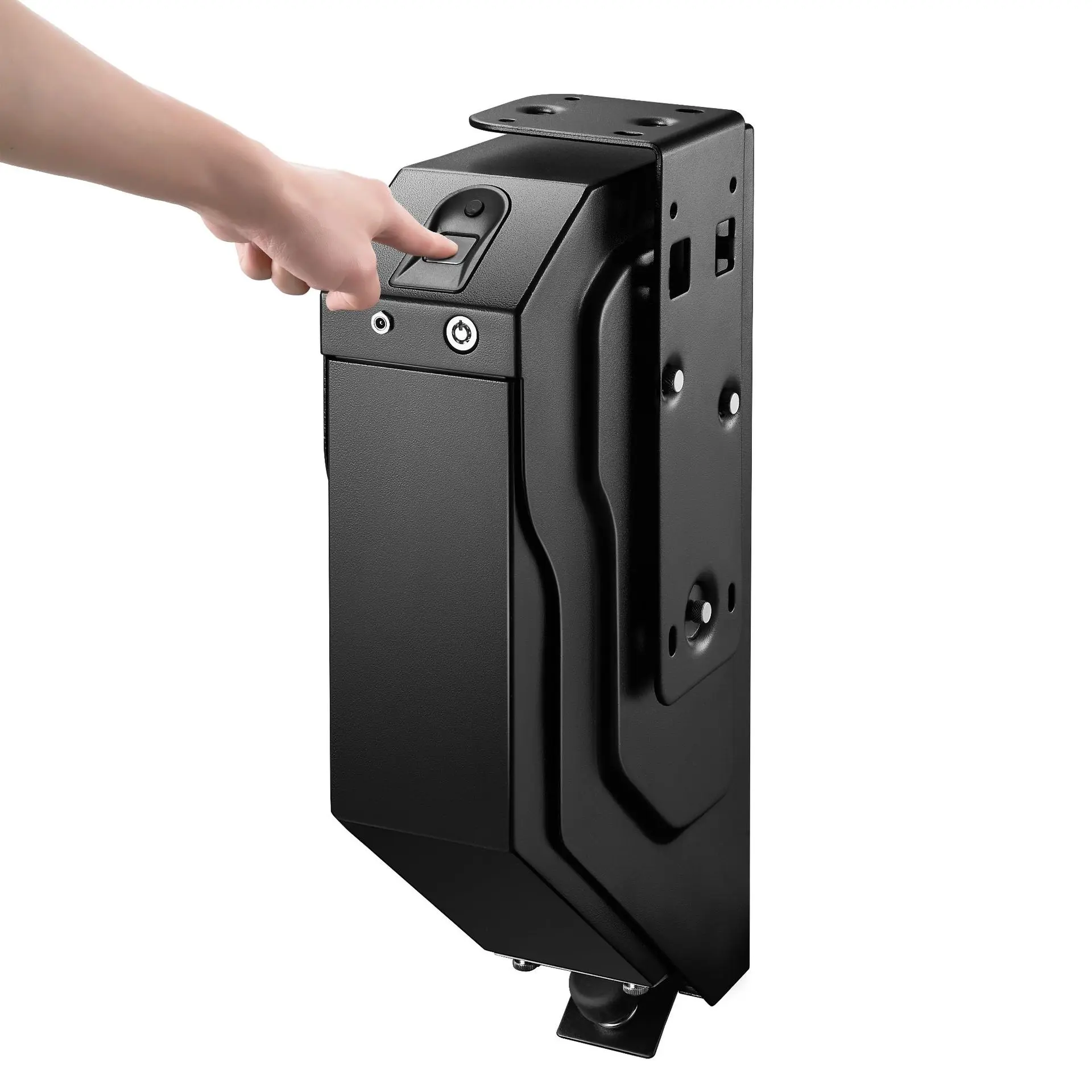 Fingerprint Guns Box Gun Safes Fingerprint/Spare Key Lock Pistol Safe Cold-rolled Steel Fingerprint Strongbox for desk Cabinet