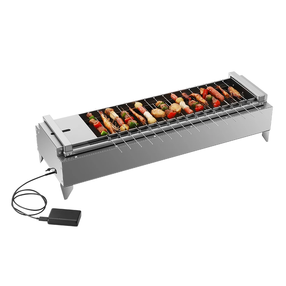 

Автоматическая вращающаяся гриль-машина для шашлыка на 6 шампурах из нержавеющей стали, для угольного барбекю